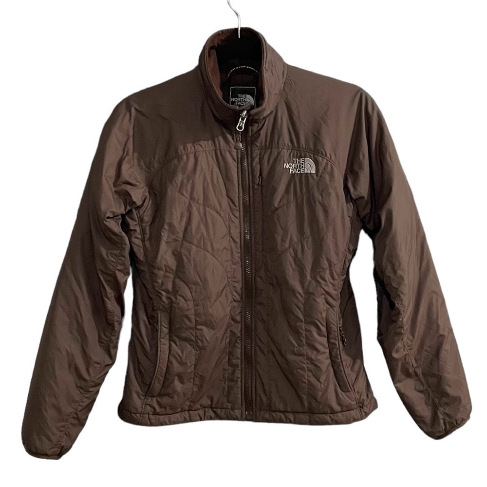 THE NORTH FACE Women’s Primaloft Zip Front Long Sleeve Jacket Brown XS
